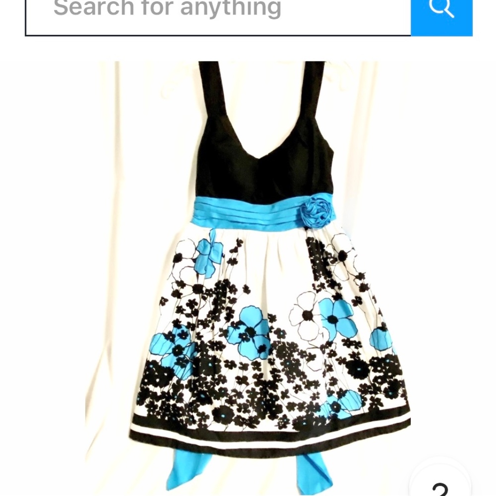 City Triangles Girls Sz 9‎ Flowery Party Sundress Turquoise